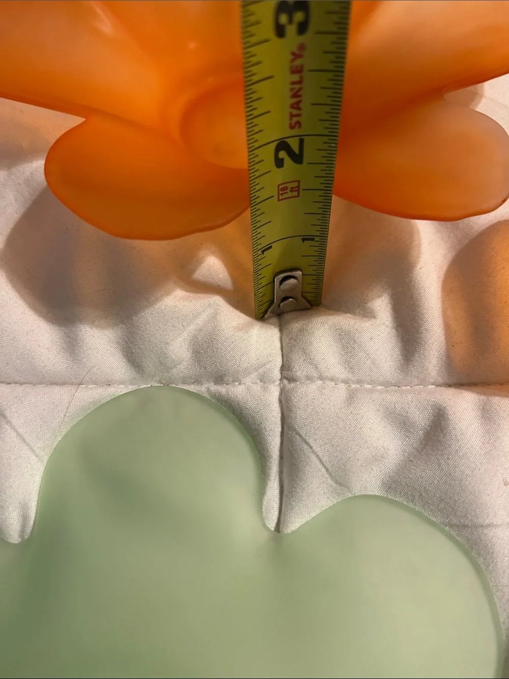 Orange and Green Glass Flower Bowls - Home Accents